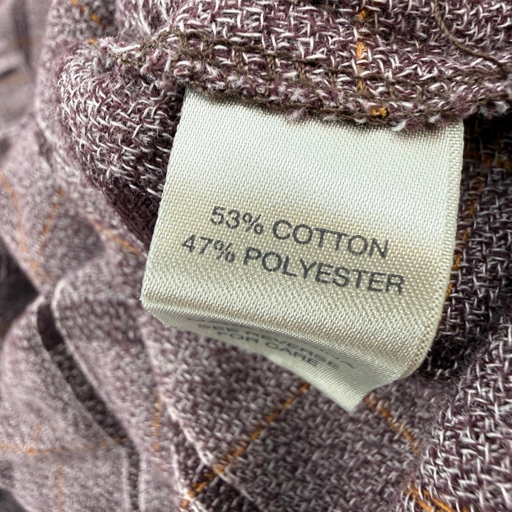 BKE Fitted Plaid Long‎ Sleeve Button Up Shirt Womens Large Purple Flannel Casual - Picture 5 of 6